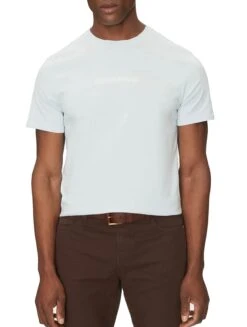 Guess SS Crew Neck Slim Logo T-Shirt Light Blue