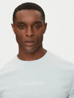 Guess SS Crew Neck Slim Logo T-Shirt Light Blue -Casa Moda Store guess ss crew neck slim logo t shirt light blue northern ireland belfast lisburn 627