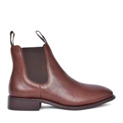 Harrison Men’s Dealer Chelsea Boots Hand Brush Brown
