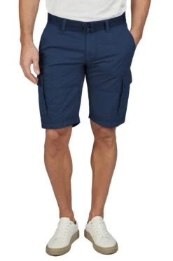 Hattric Mens Cargo Bermuda Shorts Navy