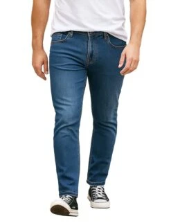 Hattric Mens Harris Slim Stretch Jeans Light Blue
