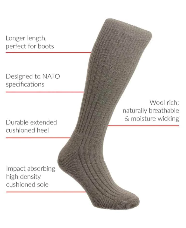 HJ Hall Commando Outdoor Woolrich Socks Black 4 HJ Hall Commando Outdoor Woolrich Socks Black - Image 2