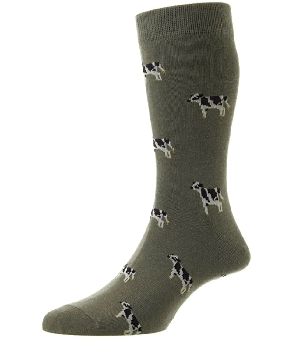 HJ Hall HJ62 Cotton Rich Cow Design Socks UK 6-11 5 HJ Hall HJ62 Cotton Rich Cow Design Socks UK 6-11 - Image 3