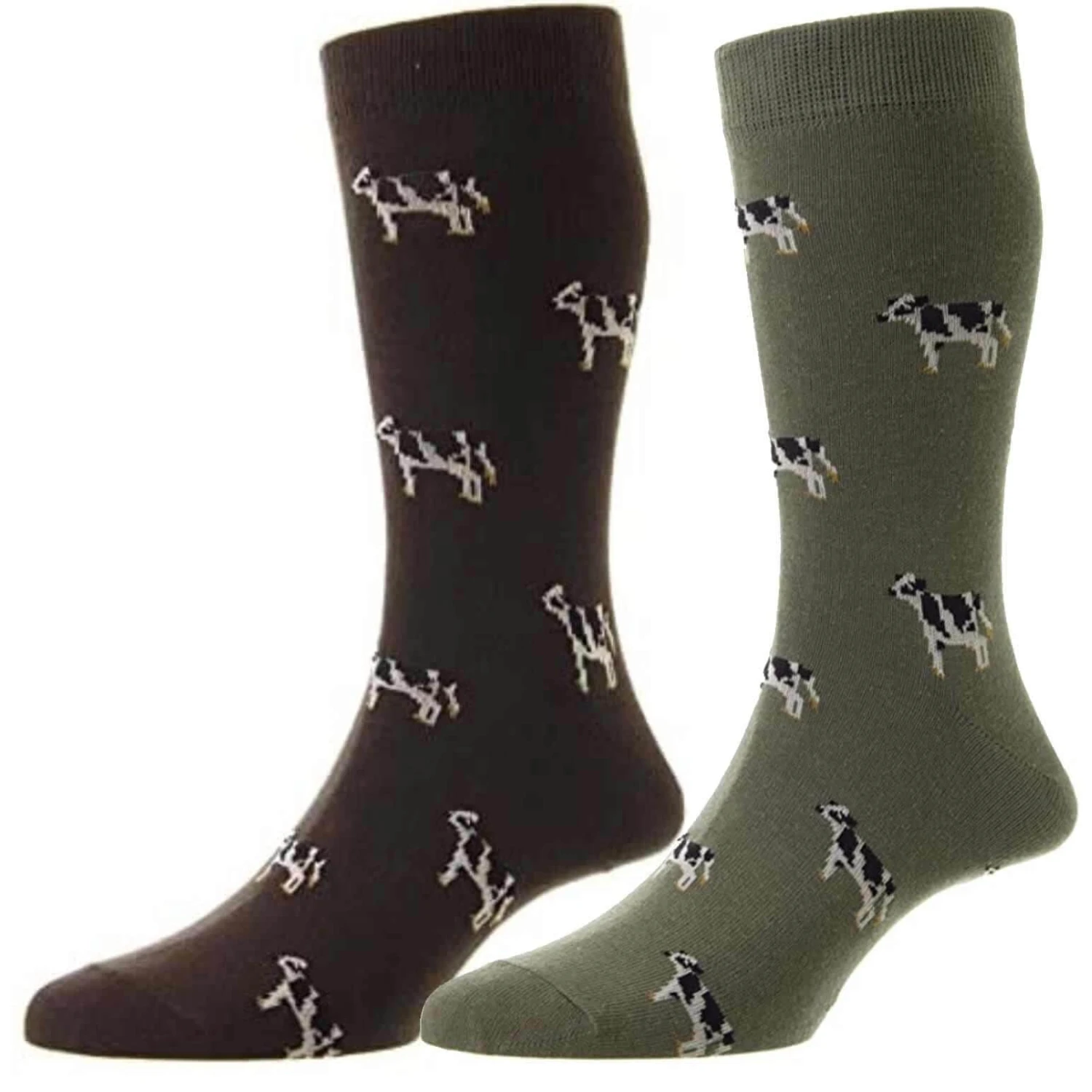 HJ Hall HJ62 Cotton Rich Cow Design Socks UK 6-11 3 HJ Hall HJ62 Cotton Rich Cow Design Socks UK 6-11
