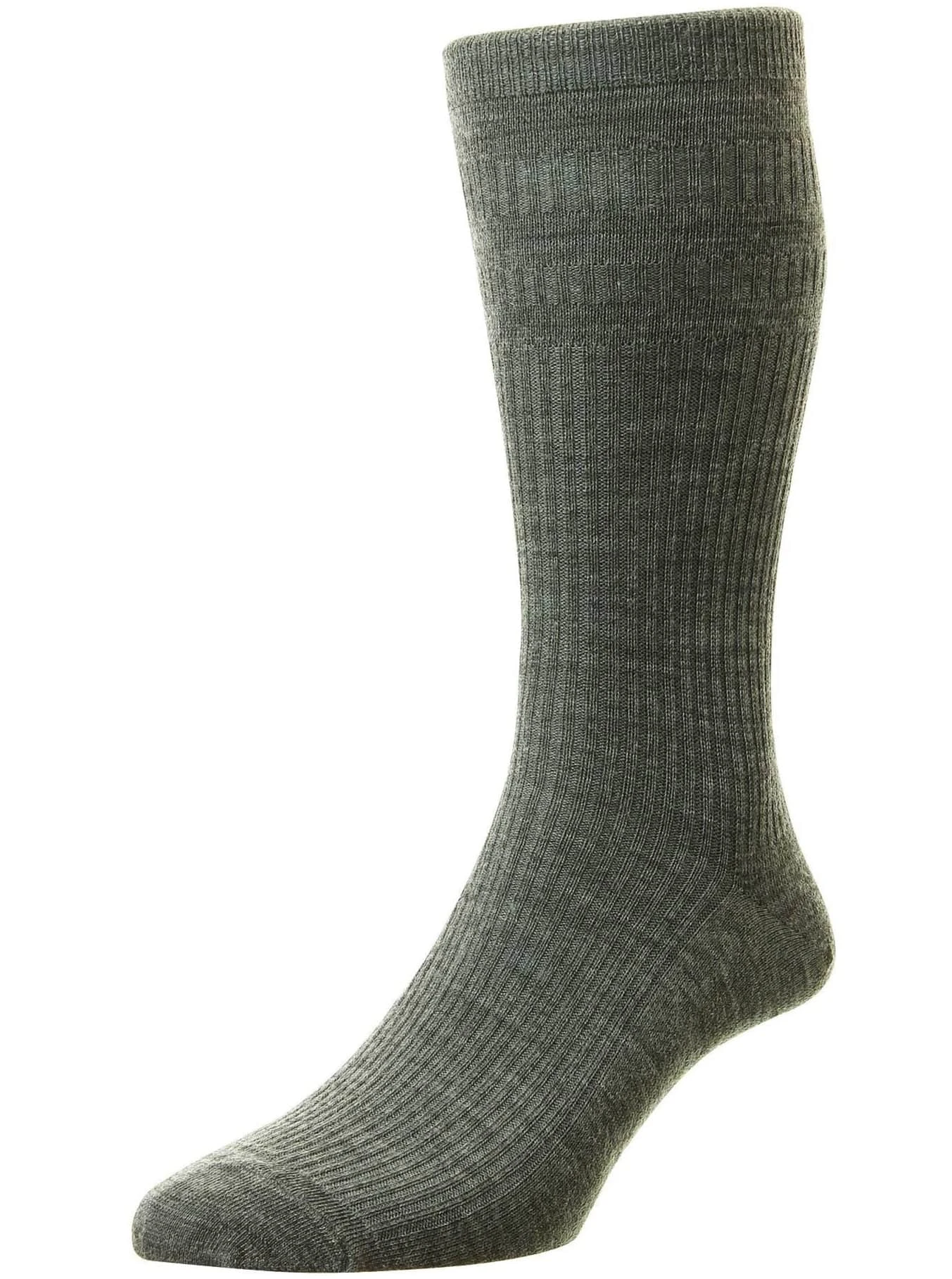 HJ Hall Men's Wool Rich Softop Diabetic Socks - 1 Pair - Mid Grey 3 HJ Hall Men's Wool Rich Softop Diabetic Socks - 1 Pair - Mid Grey