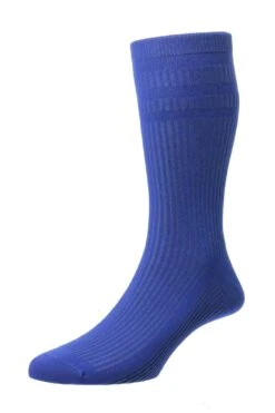 HJ Hall Original Cotton Softop Socks - 1 Pair - Olympian Blue
