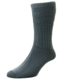 HJ Hall Thermal Softop Wool Socks - 1 Pair - Slate Blue