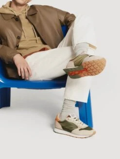 HOFF Mens Rhodes Trainers Beige/Green -Casa Moda Store hoff mens rhodes trainers beige green northern ireland belfast lisburn 634