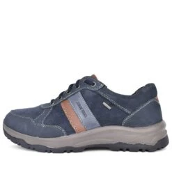 Josef Seibel Mens Leroy 56 Lace Up Waterproof Shoes Indigo