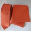 Knightbridge Tie & Pocket Square Set Orange Dupion