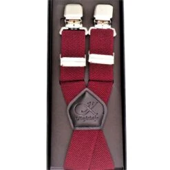 Knightsbridge Mens Braces Burgundy