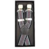 Knightsbridge Mens Braces Stripe Navy/Green/Red