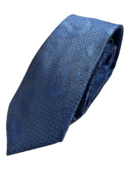 Knightsbridge Neckwear Paisley Blue Tie