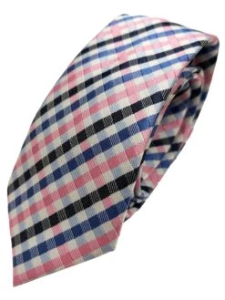 Knightsbridge Neckwear Pink/Blue Check Tie