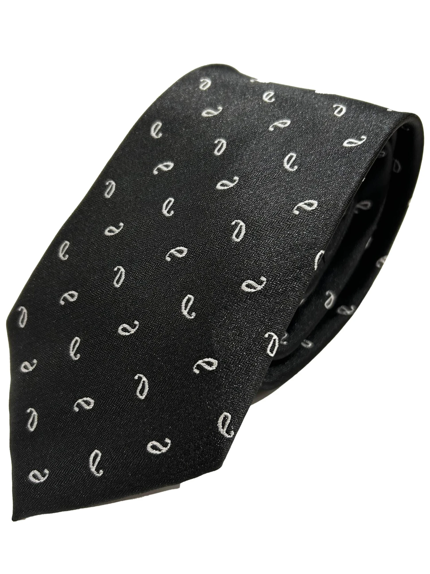 Knightsbridge Neckwear Tie MWY311648-9 Paisley Black 3 Knightsbridge Neckwear Tie MWY311648-9 Paisley Black
