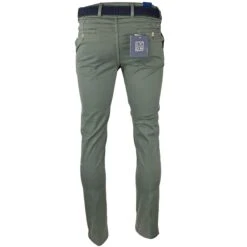 LCDN By Nalo Men's Chinos Bruno Stretch Trousers With Belt Olive Green -Casa Moda Store lcdn by nalo mens chinos bruno stretch trousers with belt olive green northern ireland 326