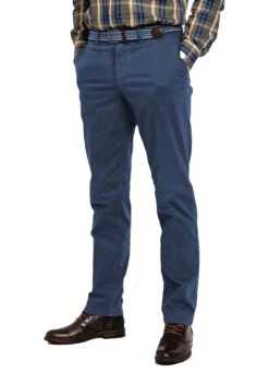 LCDN By Nalo Yansi Stretch Mens Chino Trousers Mid Blue