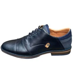 Lloyd & Pryce Mens Bazan Leather Shoes Storm Navy