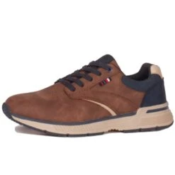 Lloyd & Pryce Mens Trainers Heyes Dark Camel