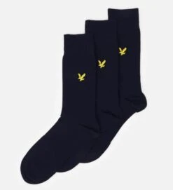 Lyle & Scott Angus 3 Pack Socks Navy 7-11UK -Casa Moda Store lyle scott angus 3 pack socks navy 7 11uk northern ireland belfast lisburn 825