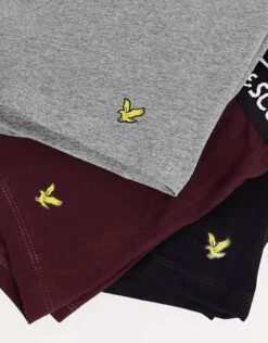 Lyle & Scott Barclay 3-Pack Cotton Men's Boxer Briefs Black,Grey,Wine -Casa Moda Store lyle scott barclay 3 pack cotton mens boxer briefs black grey wine northern ireland 568