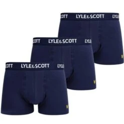 Lyle & Scott Barclay 3-Pack Cotton Stretch Men's Boxer Briefs Navy