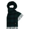 Lyle & Scott Check Lambswool Scarf Argyle Teal/Black -Casa Moda Store lyle scott check lambswool scarf argyle teal black northern ireland belfast lisburn 117