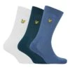Lyle & Scott Hamilton 3 Pack Socks Sailor Blue/White /Blue Horizon -Casa Moda Store lyle scott hamilton 3 pack socks sailor blue white blue horizon northern ireland 470