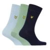 Lyle & Scott Mens Angus Socks Peacoat/Basil/Chambray Blue 7-11UK -Casa Moda Store lyle scott mens angus socks peacoat basil chambray blue 7 11uk northern ireland belfast 162