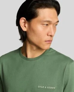 Lyle & Scott Mens Embroidered T-Shirt Duck Green/Cove -Casa Moda Store lyle scott mens embroidered t shirt duck green cove northern ireland belfast lisburn 892