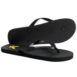 Lyle & Scott Mens Flip Flops Jet Black