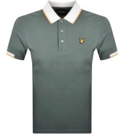Lyle & Scott Mens Half Tipped Polo Shirt Green Mercurial -Casa Moda Store lyle scott mens half tipped polo shirt green mercurial northern ireland belfast lisburn 616