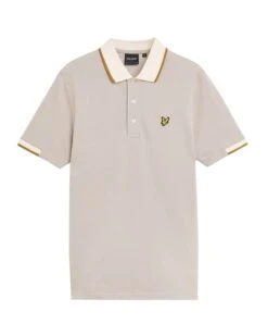 Lyle & Scott Mens Half Tipped Polo Shirt Pale Grey -Casa Moda Store lyle scott mens half tipped polo shirt pale grey northern ireland belfast lisburn 616