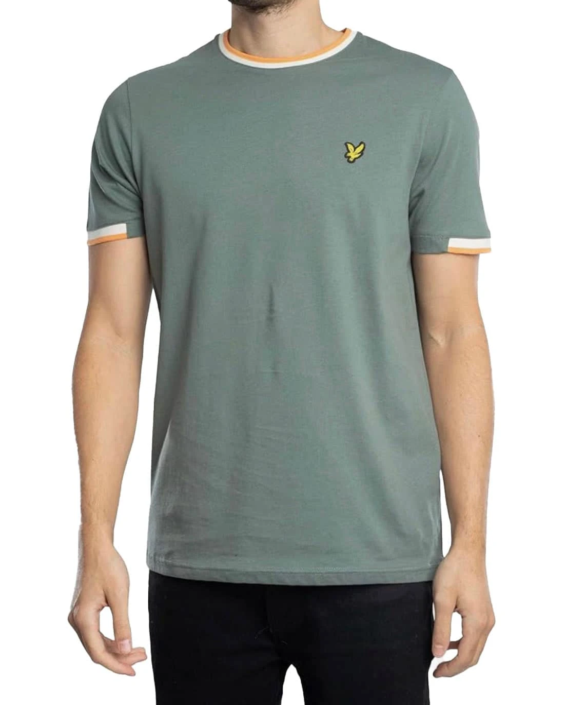Lyle & Scott Mens Half Tipped T-Shirt Green Mercurial 3 Lyle & Scott Mens Half Tipped T-Shirt Green Mercurial