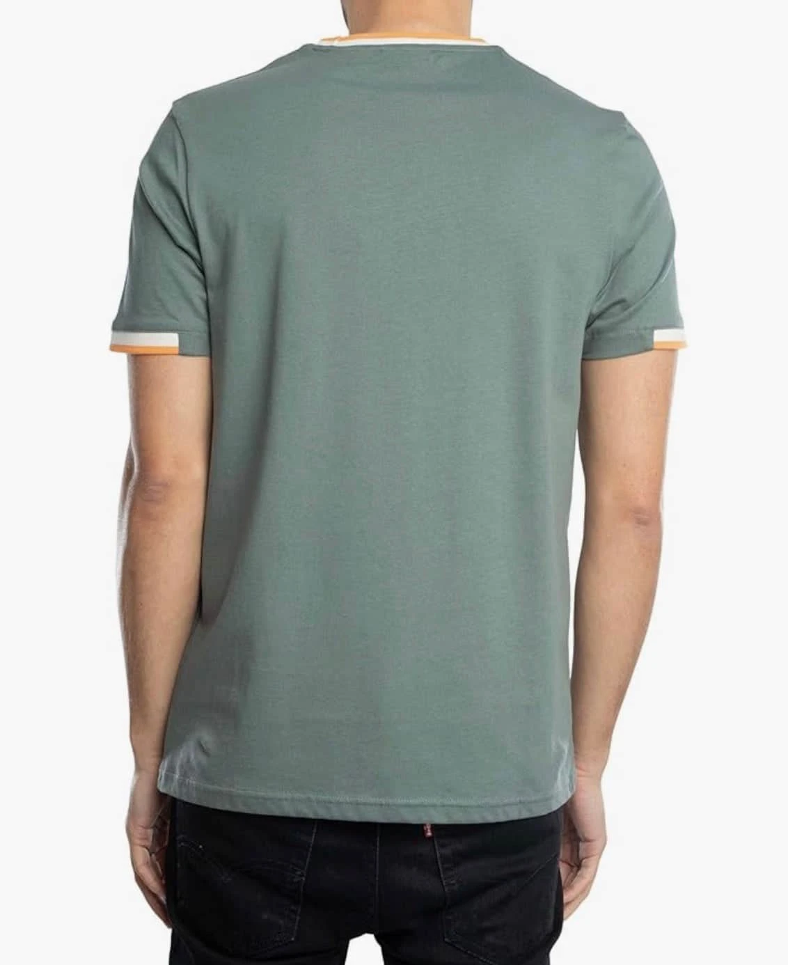 Lyle & Scott Mens Half Tipped T-Shirt Green Mercurial 6 Lyle & Scott Mens Half Tipped T-Shirt Green Mercurial - Image 4