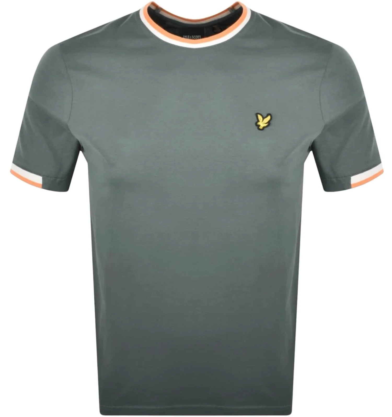Lyle & Scott Mens Half Tipped T-Shirt Green Mercurial 5 Lyle & Scott Mens Half Tipped T-Shirt Green Mercurial - Image 3