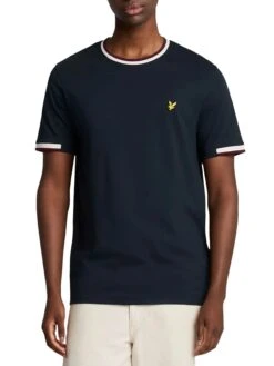 Lyle & Scott Mens Half Tipped T-Shirt Navy