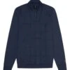 Lyle & Scott Mens Hybrid Quilted Quarter Zip Sweatshirt Navy