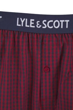 Lyle & Scott Mens Kyle Pyjamas Set Ruby Wine Gingham -Casa Moda Store lyle scott mens kyle pyjamas set ruby wine gingham northern ireland belfast lisburn 485