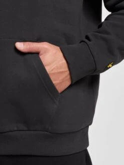 Lyle & Scott Mens Loopback Embroidered Hoodie Jet Black/White -Casa Moda Store lyle scott mens loopback embroidered hoodie jet black white northern ireland belfast 594