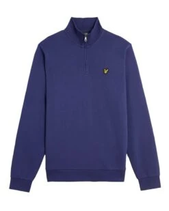 Lyle & Scott Mens Loopback Quarter Zip Sweatshirt Deep Indigo -Casa Moda Store lyle scott mens loopback quarter zip sweatshirt deep indigo northern ireland belfast 611