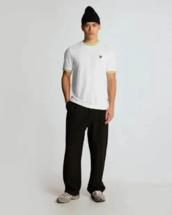 Lyle & Scott Mens Multi Tipped T-Shirt White/ Vibrant Kiwi/ Key Lime -Casa Moda Store lyle scott mens multi tipped t shirt white vibrant kiwi key lime northern ireland 119