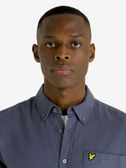 Lyle & Scott Mens Plain Flannel Shirt Gunmetal Grey -Casa Moda Store lyle scott mens plain flannel shirt gunmetal grey northern ireland belfast lisburn 577