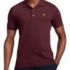 Lyle & Scott Men's Plain Polo Shirt Burgundy