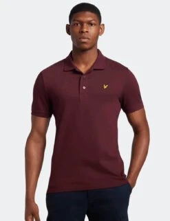 Lyle & Scott Men's Plain Polo Shirt Burgundy -Casa Moda Store lyle scott mens plain polo shirt burgundy northern ireland belfast lisburn 827
