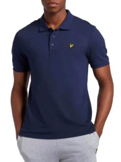 Lyle & Scott Men's Plain Polo Shirt Dark Navy