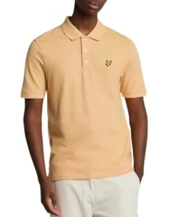 Lyle & Scott Mens Plain Polo Shirt Sherbet