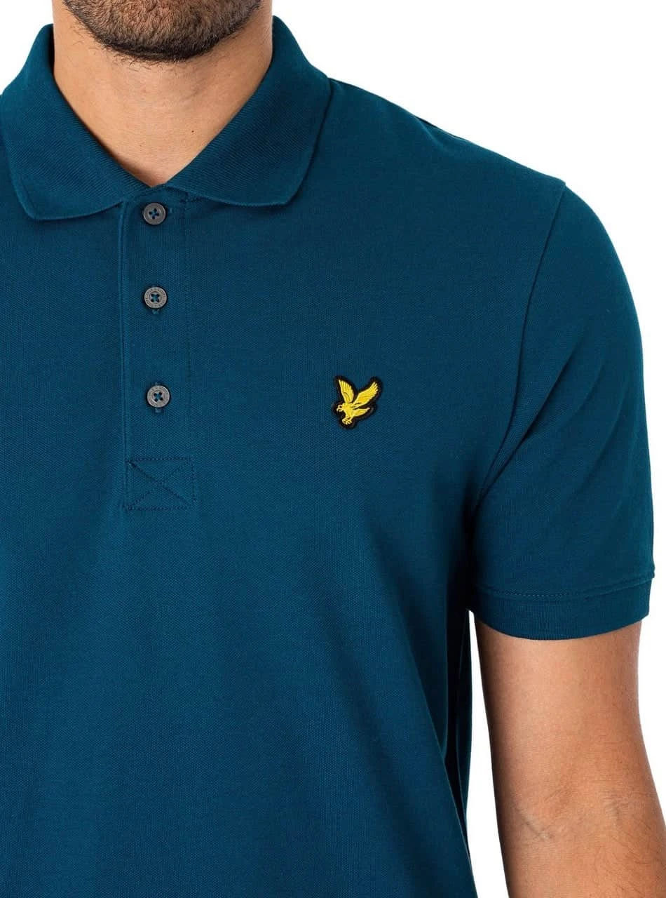 Lyle & Scott Mens Plain Polo Shirt SP400VOG Apres Navy 6 Lyle & Scott Mens Plain Polo Shirt SP400VOG Apres Navy - Image 4