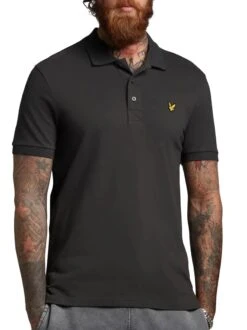 Lyle & Scott Mens Plain Polo Shirt SP400VOG Gunmetal