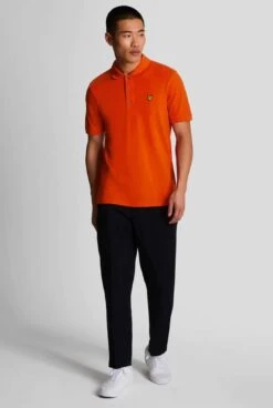 Lyle & Scott Men's Plain Polo Shirt Tangerine Tango -Casa Moda Store lyle scott mens plain polo shirt tangerine tango northern ireland belfast lisburn 165
